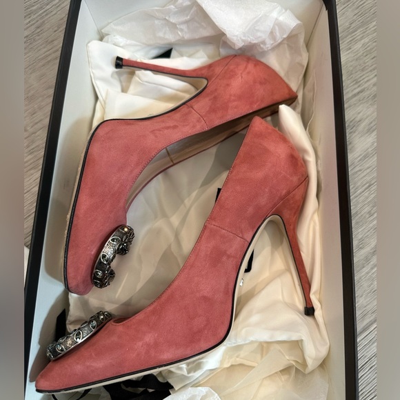 Gucci Dionysus Suede Square Toe Pump - Rose - Picture 3 of 9